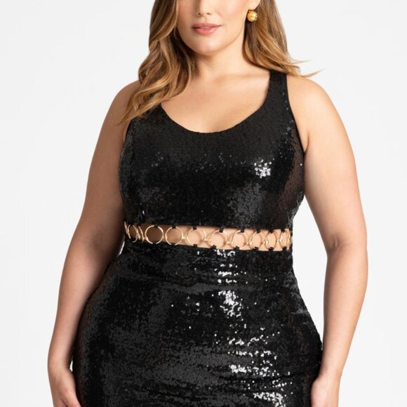 NWT!! Sz 16 | Sequin Dress With Hardware Detail - Picture 4 of 5